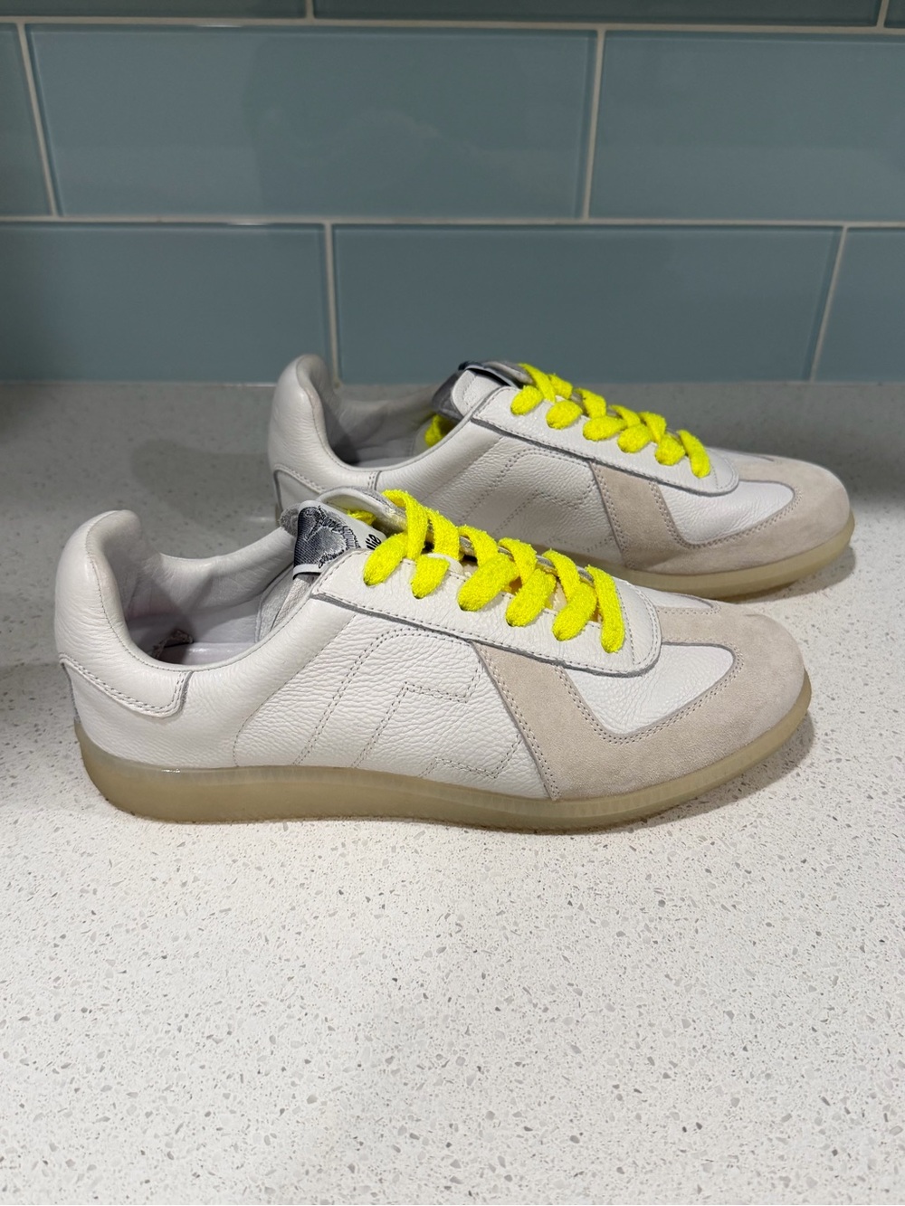 Rollie Nation White Leather Sneakers | Australian Open Neon Laces | EU 40 US 9